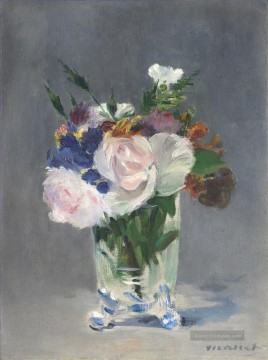  KristallVase Kunst - Blumen in einer Kristallvase 1882 Blume Impressionismus Edouard Manet